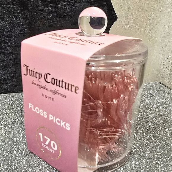 Juicy Couture Home Acrylic Beauty Organizer w/ Pink Floss Picks - Picture 4 of 8